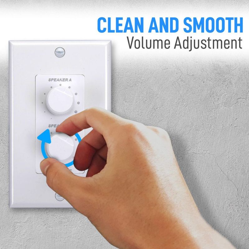 Altavoces de pared Pyle Home PVCD15 de 120 W con control de volumen dual