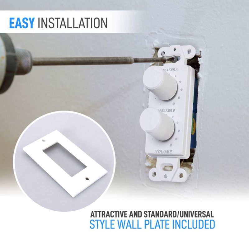 Altavoces de pared Pyle Home PVCD15 de 120 W con control de volumen dual