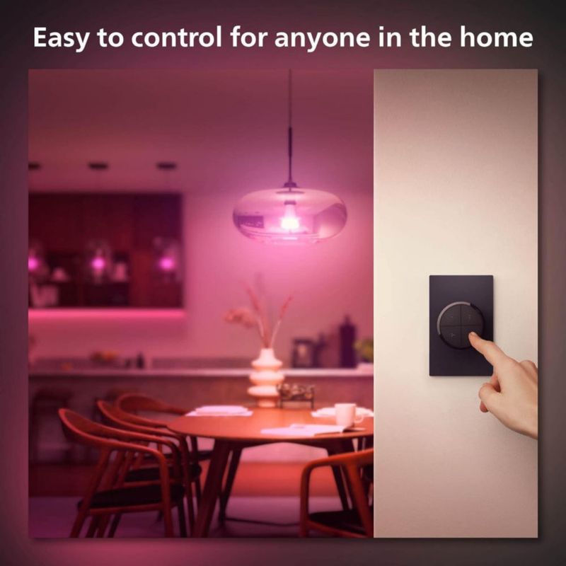 Interruptor de luz Philips Hue Wall Tap Dial portátil negro paquete de 1