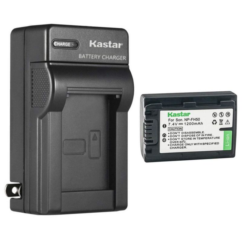 Reemplazo de batería y cargador de pared AC para Sony DCR-SR62