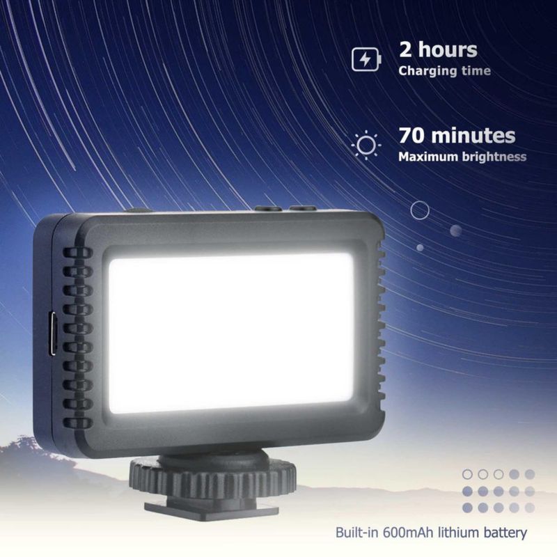 Luz LED de vídeo KIWIFOTOS Mini para Sony ZV-E10 II ZVE10 ZV-1F