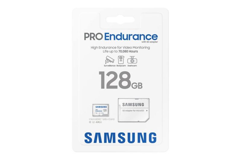 Tarjeta de memoria SAMSUNG PRO Endurance 128GB microSDXC con adaptador