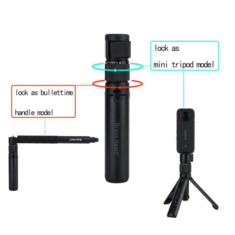 Trípode SALYMECONY Bullet Time Handle para cámaras insta360