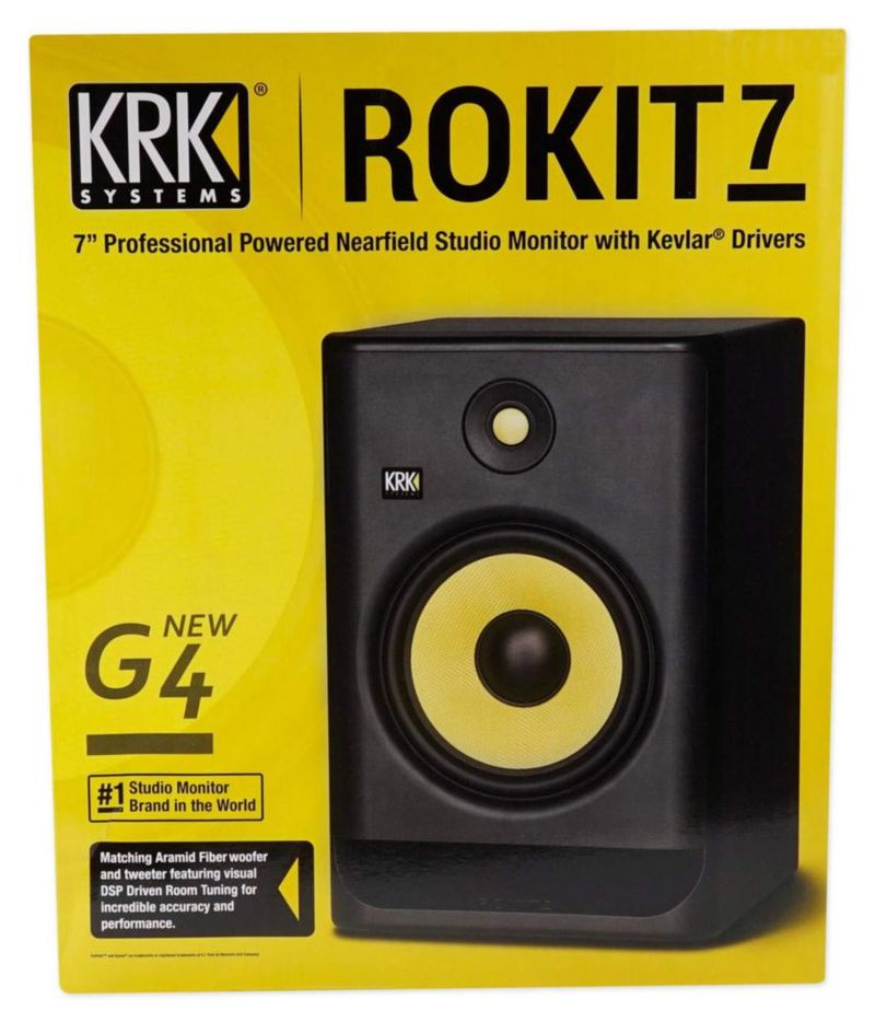 Altavoz para monitor KRK ROKIT7G4 de 7 pulgadas con alimentación eléctrica negro