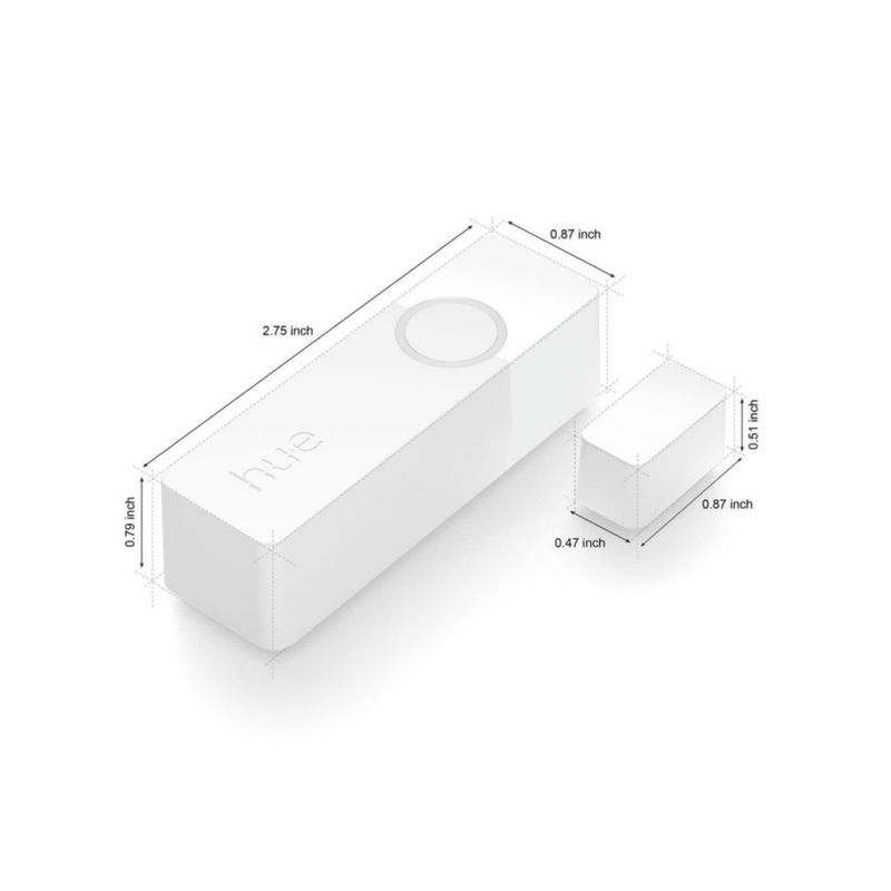 Sensor de contacto inteligente Philips Hue Secure blanco 1 paquete hecho para puertas y ventanas interiores requiere Hue Bridge funciona con la