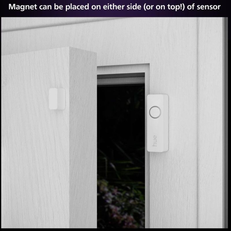 Sensor de contacto inteligente Philips Hue Secure blanco 1 paquete hecho para puertas y ventanas interiores requiere Hue Bridge funciona con la