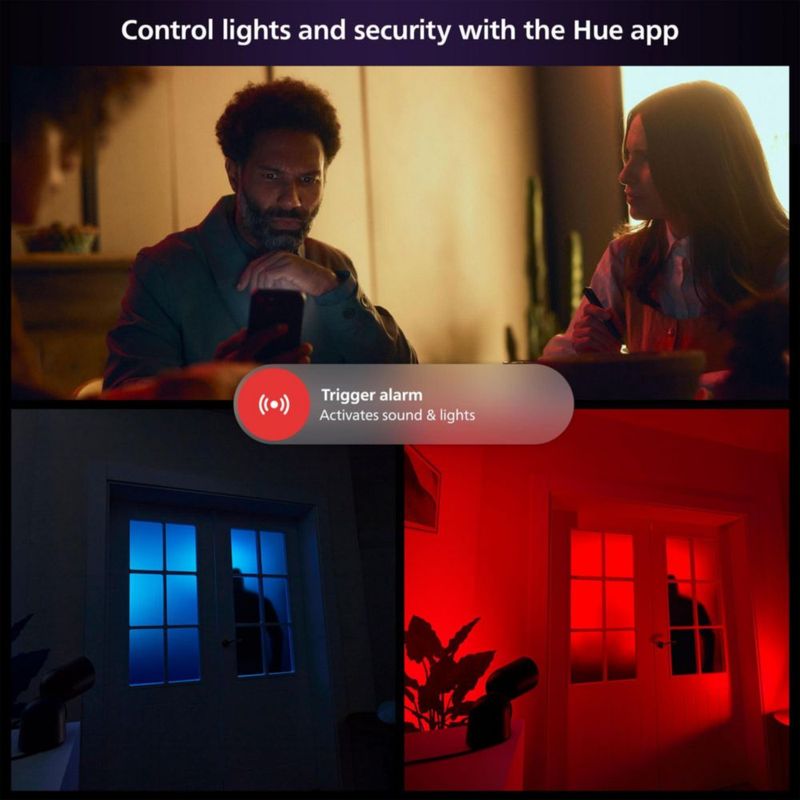Sensor de contacto inteligente Philips Hue Secure blanco 1 paquete hecho para puertas y ventanas interiores requiere Hue Bridge funciona con la