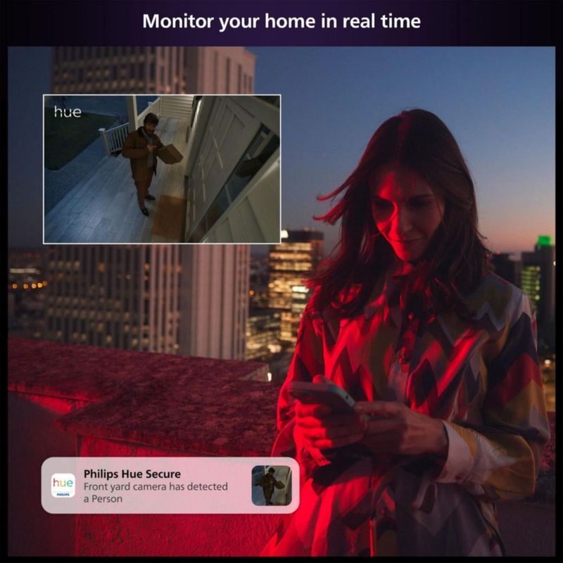 Sensor de contacto inteligente Philips Hue Secure blanco 1 paquete hecho para puertas y ventanas interiores requiere Hue Bridge funciona con la