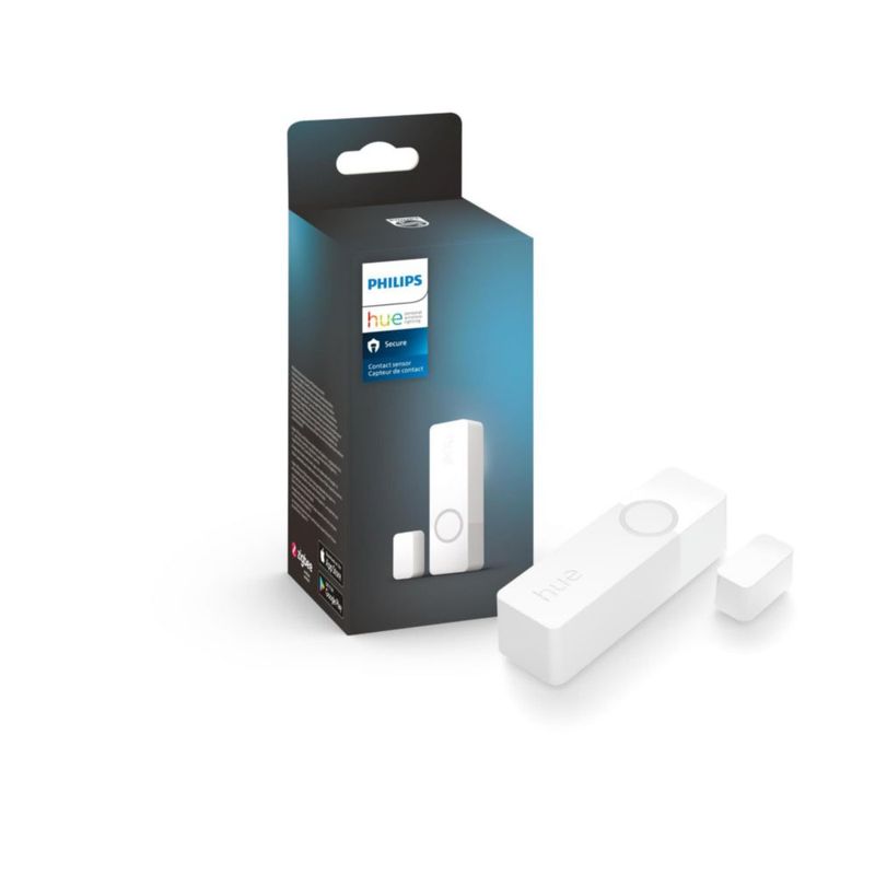 Sensor de contacto inteligente Philips Hue Secure blanco 1 paquete hecho para puertas y ventanas interiores requiere Hue Bridge funciona con la