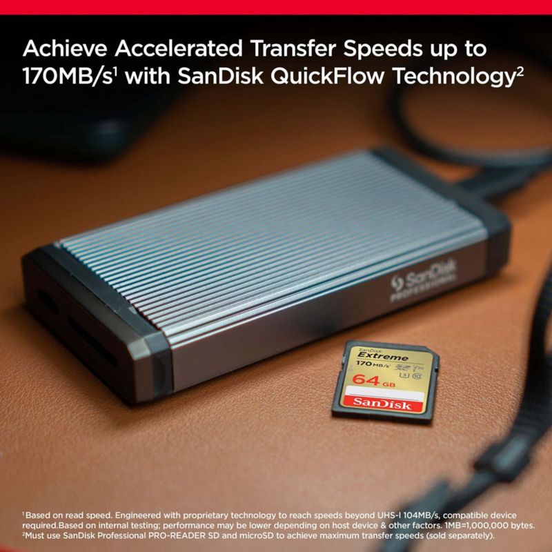 Tarjeta de memoria SanDisk Extreme SDXC 64GB UHS-I C10 U3 V30