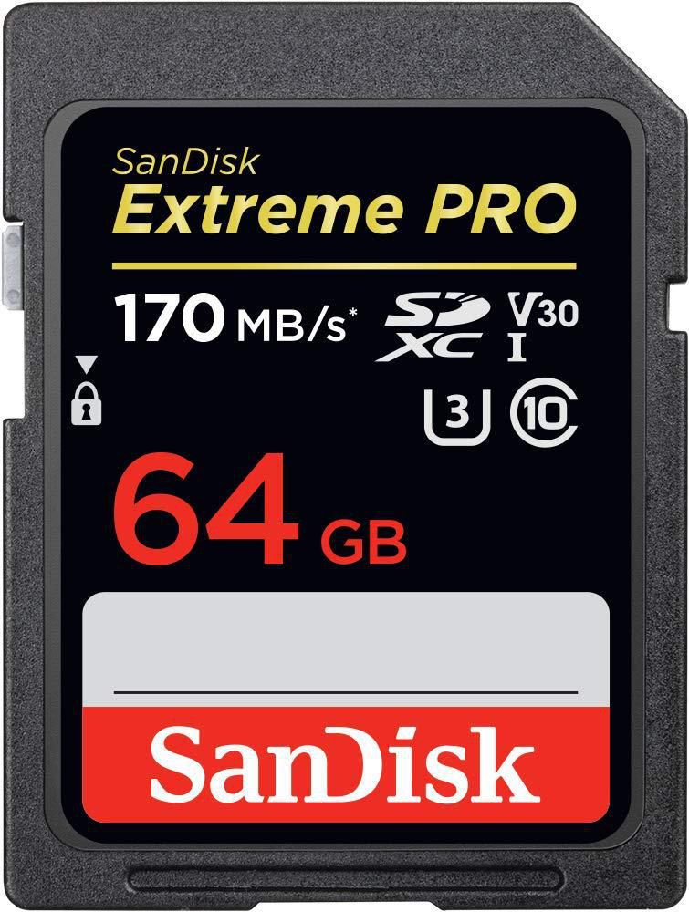 Tarjeta SD SanDisk Extreme PRO 64 GB SDXC UHS-I C10 U3 V30
