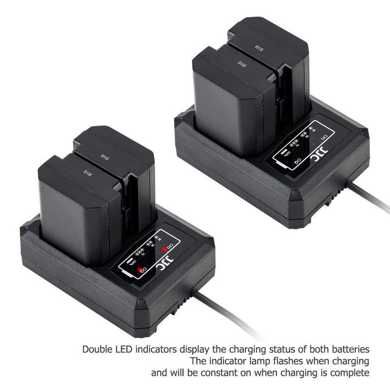 Cargador de batería JJC NP-FZ100 USB de doble ranura para cámaras Sony