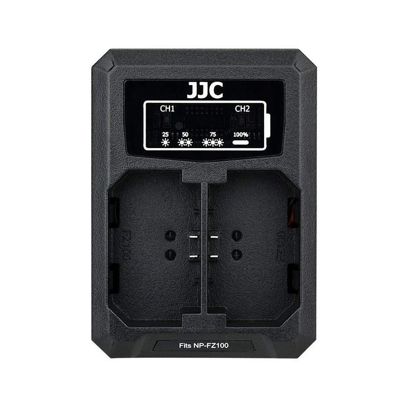 Cargador de batería JJC NP-FZ100 USB de doble ranura para cámaras Sony