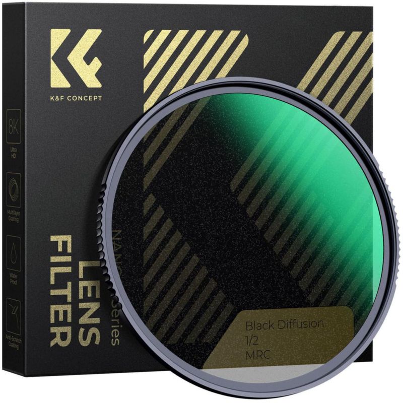 Filtro de lente K&F CONCEPT Black Diffusion 1/2 72mm Nano-X