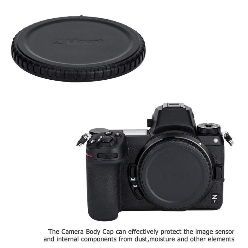 Tapa de cuerpo y tapa de lente trasera para cámara Nikon con montura Z (paquete de 2)