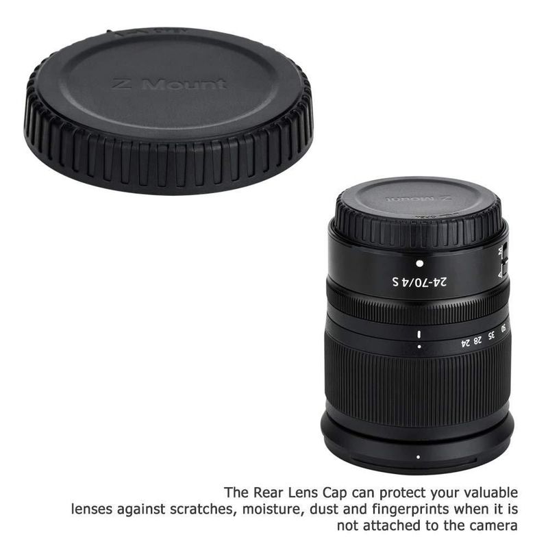Tapa de cuerpo y tapa de lente trasera para cámara Nikon con montura Z (paquete de 2)