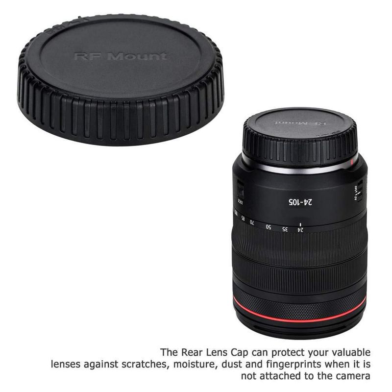 Tapa de cuerpo y tapa de lente trasera para cámara Canon EOS con montura RF (paquete de 2)