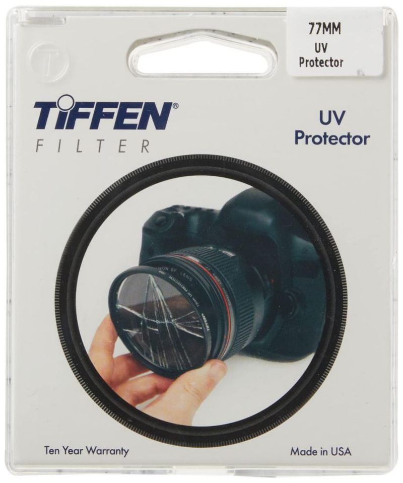 Filtro de protección UV Tiffen 77UVP Slim 77 mm para lente de cámara