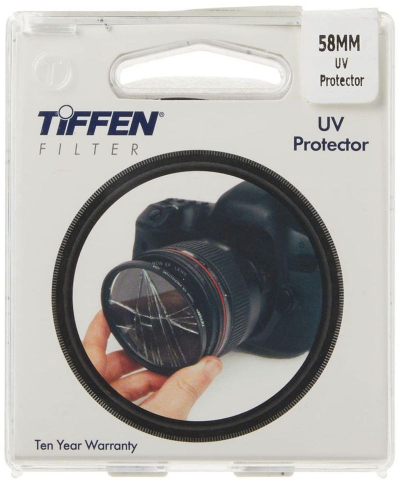 Filtro de protección UV Tiffen 58UVP Slim 58mm para lente de cámara