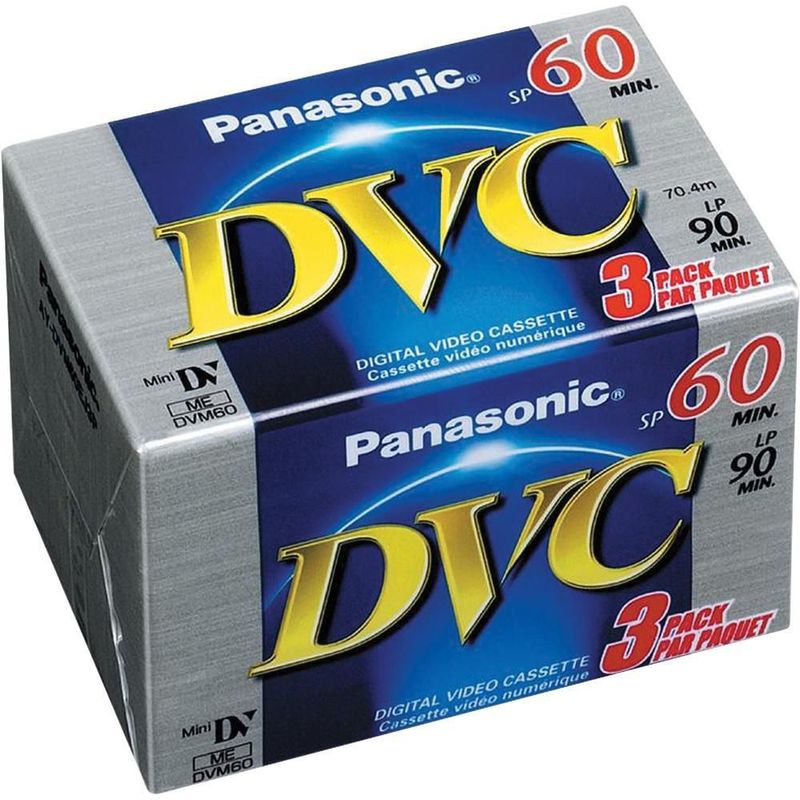 Minicasete de vídeo digital Panasonic AY-DVM60EJ3P 60 minutos paquete de 3