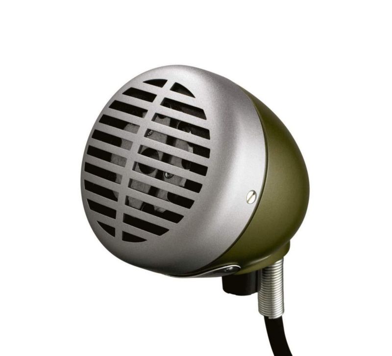 Micrófono dinámico Shure 520DX verde con control de volumen