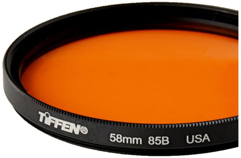 Filtro de lente de cámara Tiffen 5885B 58 mm 85B con Color Core Tech