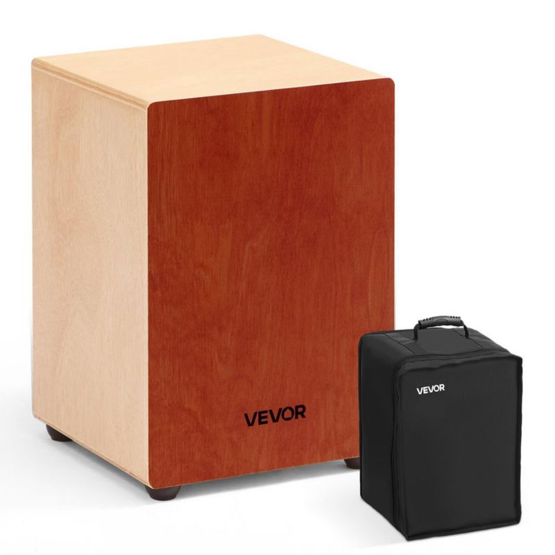 Tambor Cajon Box VEVOR de madera ligera con cuerdas de guitarra 43 cm