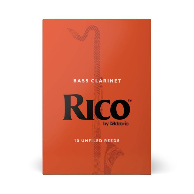 Cañas para clarinete bajo D'Addario Woodwinds Rico REA1030 3.0 paquete de 10