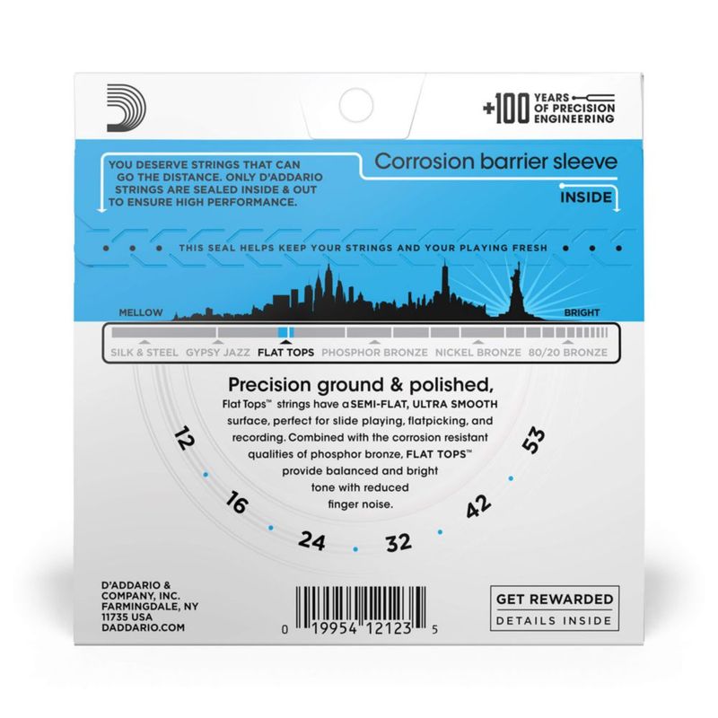 Cuerdas para guitarra D'Addario Acoustic Flat Tops Phosphor Bronze