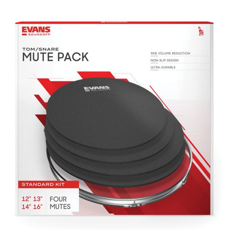 Paquete de silenciadores para batería Evans SoundOff Standard SO-2346 color negro