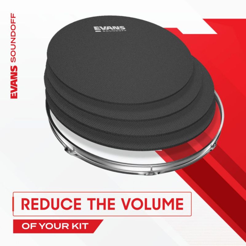 Paquete de silenciadores para batería Evans SoundOff Standard SO-2346 color negro