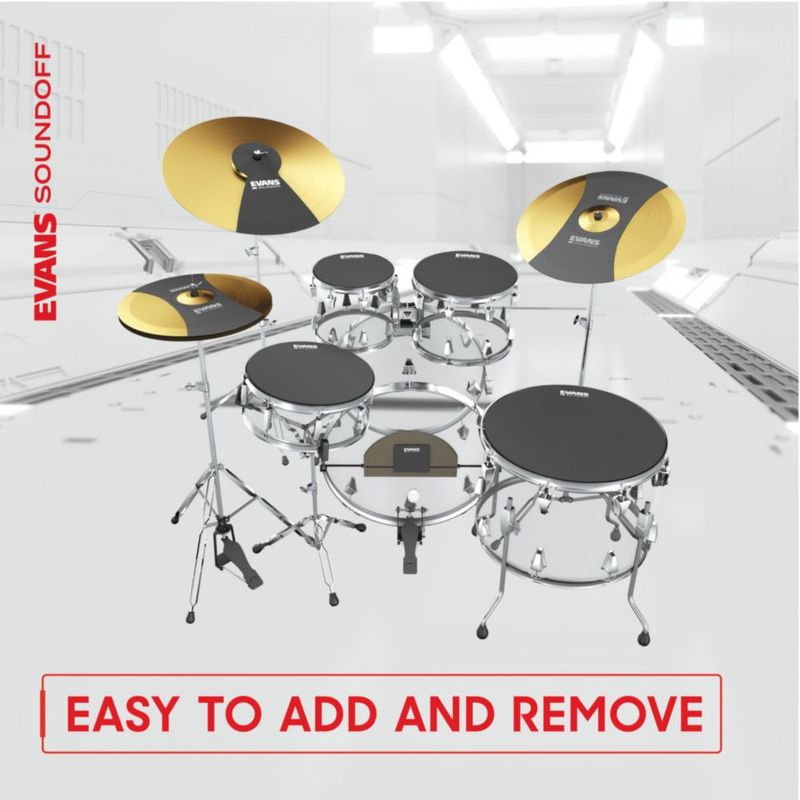 Paquete de silenciadores para batería Evans SoundOff Standard SO-2346 color negro