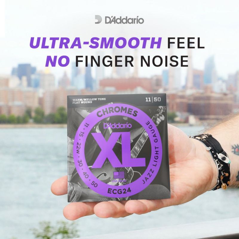 Cuerdas para guitarra D'Addario XL Chromes Electric Flat Wound ECG23