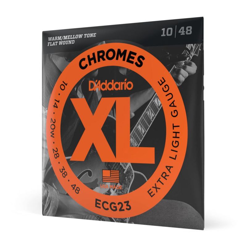 Cuerdas para guitarra D'Addario XL Chromes Electric Flat Wound ECG23