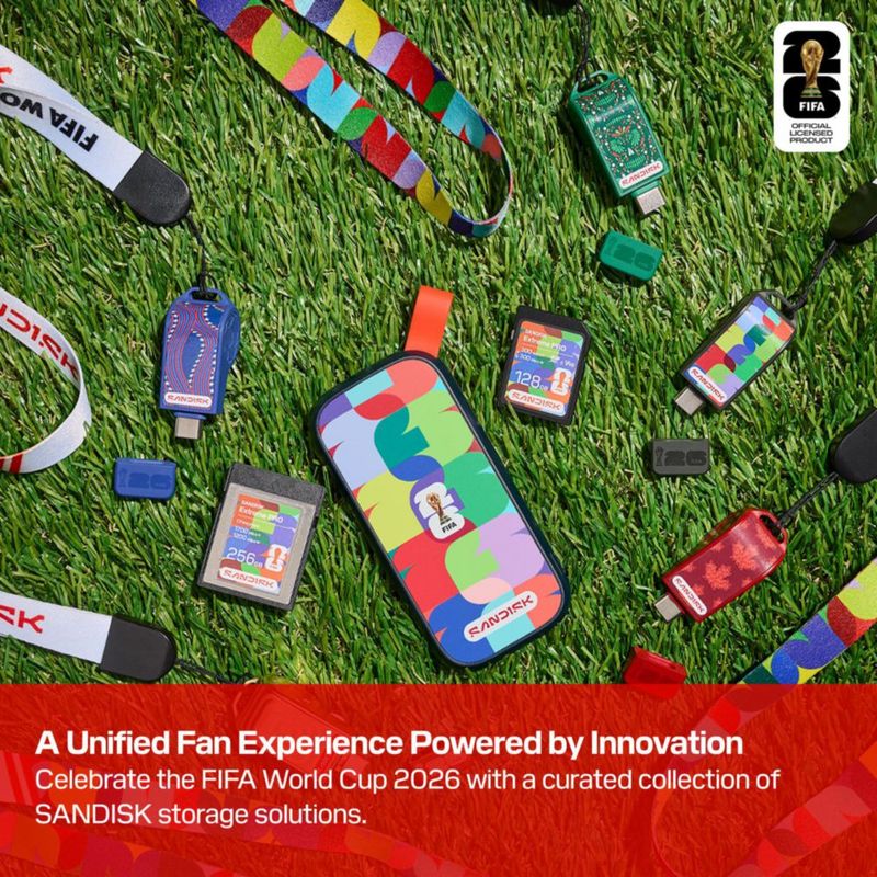 Tarjeta SD Sandisk 128 GB UHS-II V90 Copa Mundial de la FIFA 2026 Ed.