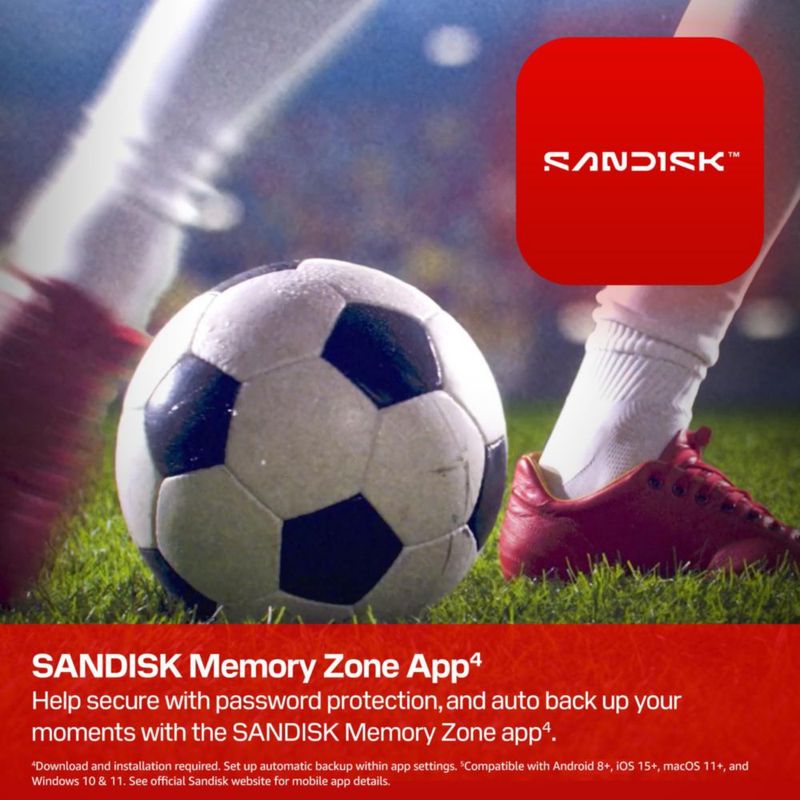 Tarjeta SD Sandisk 128 GB UHS-II V90 Copa Mundial de la FIFA 2026 Ed.