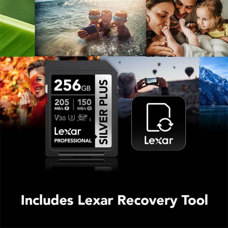 Tarjeta de memoria Lexar Silver Plus 256 GB SDXC UHS-I