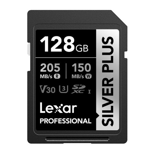 Tarjeta de memoria Lexar Professional Silver Plus SDXC UHS-I 128GB