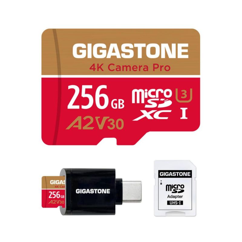Tarjeta microSD Gigastone 256 GB A2 V30 UHS-I U3 100 MB/s