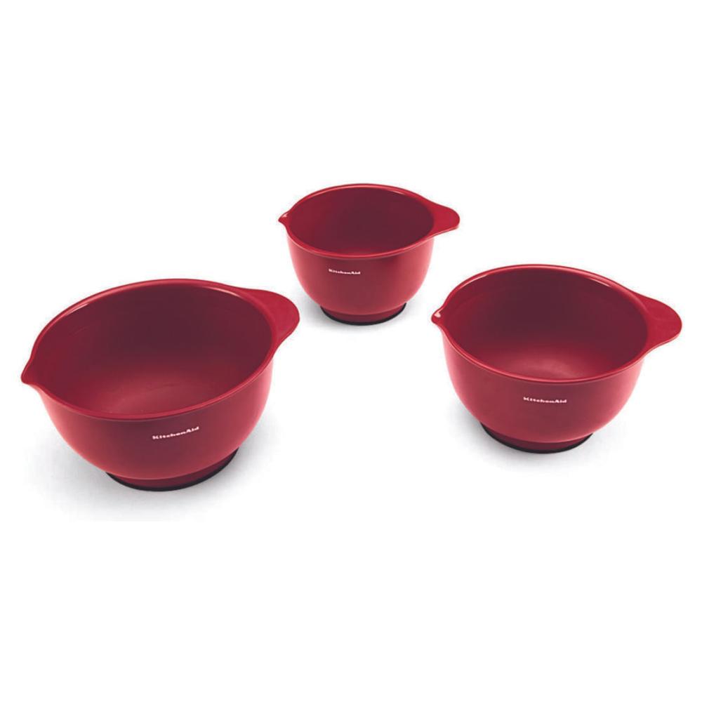 Bowls mezcladores de acero inoxidable con silicon color rojo + 3 ralla –  Kochstelle