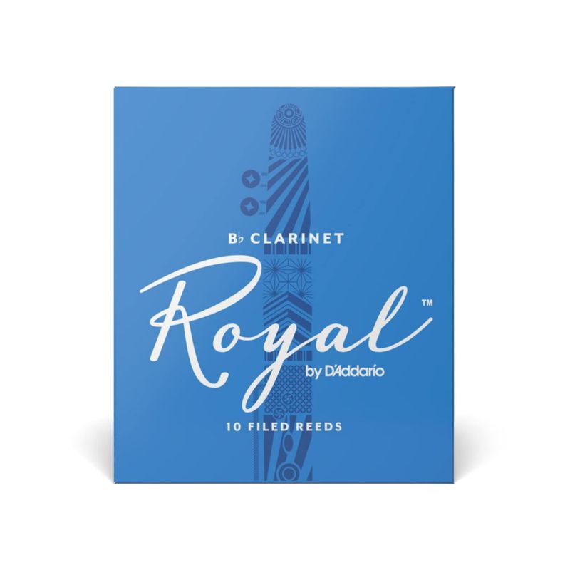 Cañas para clarinete D'Addario Woodwinds Royal en si bemol cañas para clarinete lengüetas para clarinete en si bemol espina fuerte corte limado fuerza
