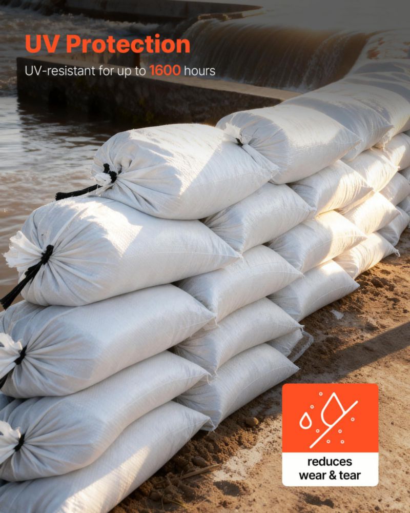 Bolsas de Arena VEVOR Paquete de 50 36x66 cm Resistente a UV 22.5 kg