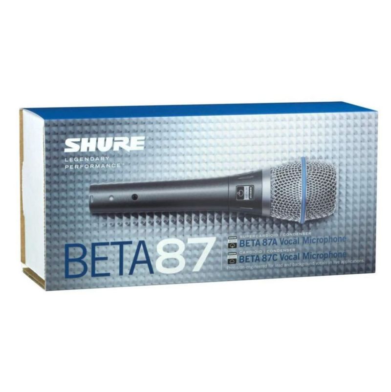 Micrófono vocal Shure BETA 87A Studio Grade con filtro Pop