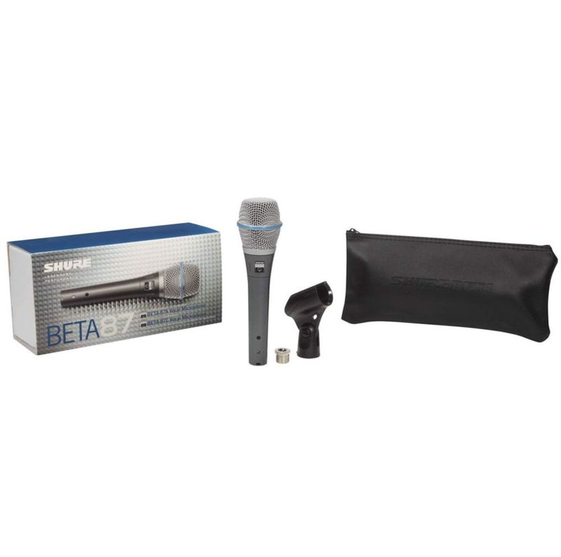 Micrófono vocal Shure BETA 87A Studio Grade con filtro Pop