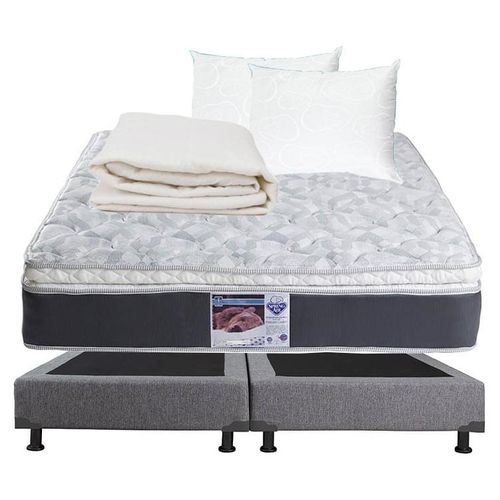 Colchón King Size Spring Air Marte + Box + Protector + 2 Almohadas RGH