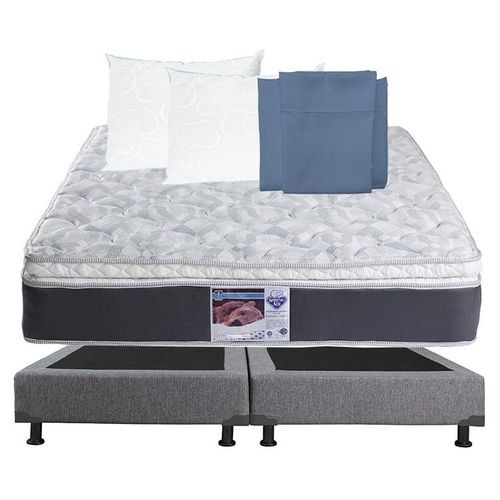 Colchón King Size Spring Air Marte + Box + Sábanas + 2 Almohadas RGH