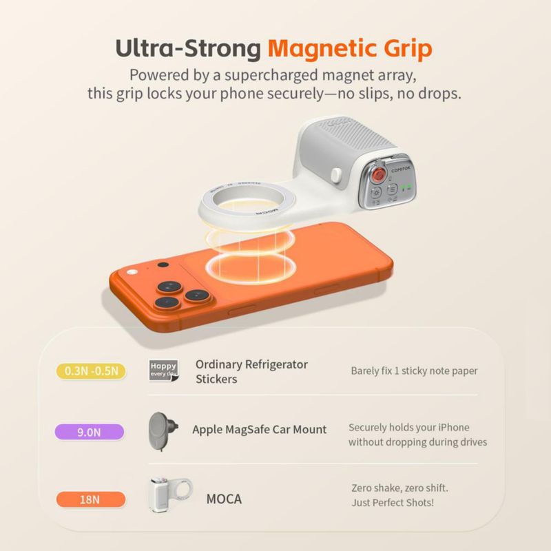 Cámara Grip COMITOK MOCA para iPhone 17 Pro con mando a distancia