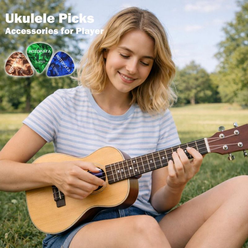 Juego de 15 púas para guitarra ROTOPATA con caja de almacenamiento y organizador