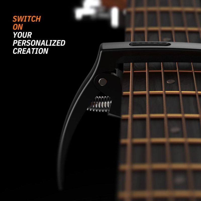Cejilla para guitarra TANMUS 3 en 1 de zinc metálico para acústica y eléctrica