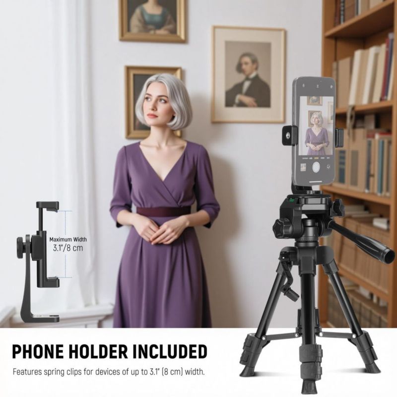 Mini teléfono de escritorio con trípode NEEWER para grabación de vídeo en iPhone